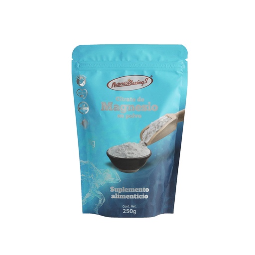 [7502280880981] Citrato de magnesio en polvo 250 g Nature´s Blessings