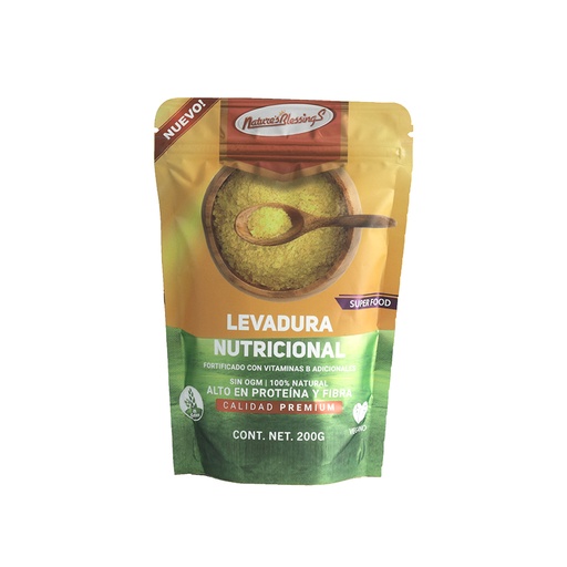 [7503012295851] Levadura nutricional hojuelas pequeñas 200 g Nature's Blessings