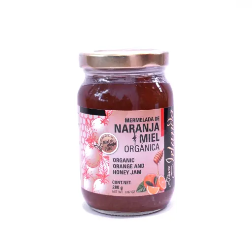 [6126030006790] Mermelada de naranja con miel orgánica 280 g Finca Irlanda