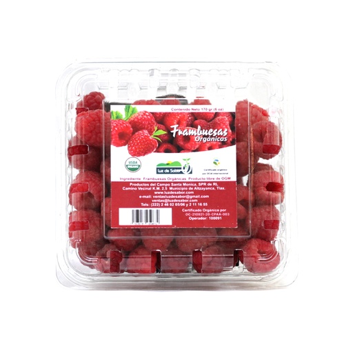 [7503018959672] Frambuesa orgánica 170 g Luz de Sabor