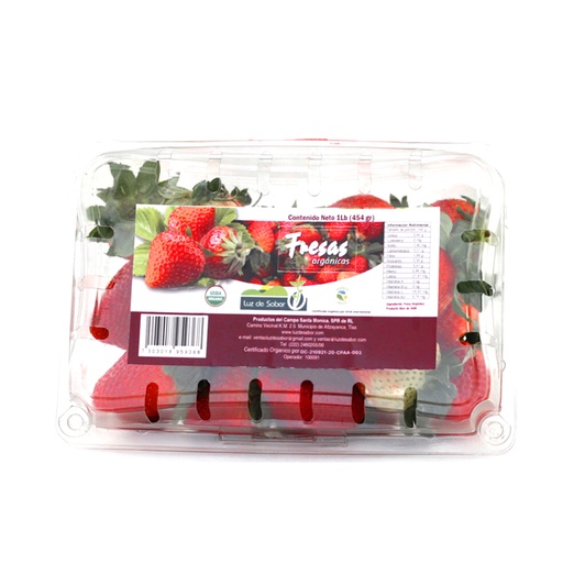 [7503018959368] Fresa orgánica 454 g Luz de Sabor