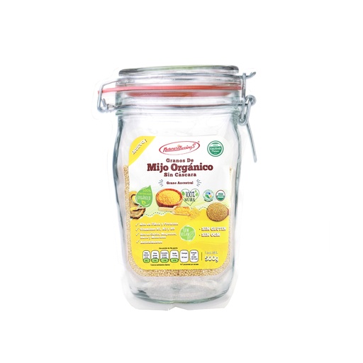 [7503012295707] Granos de mijo orgánico amarillo sin cascara 500 g Nature´s Blessings