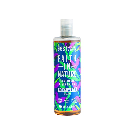 [708002400438] Jabón corporal Lavender & Geranium 400 ml Faith in Nature