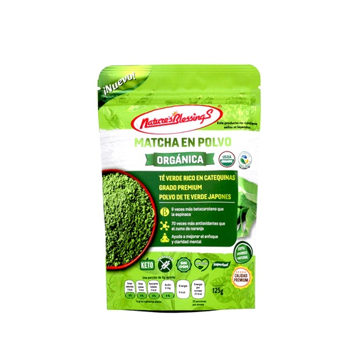 [7503012295295] Te verde matcha 125 g Nature´s Blessings