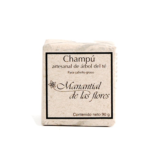 [7503020772306] Shampoo en barra de árbol de té 90 g Manantial de las Flores