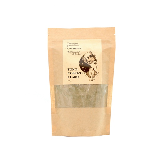 [7503020772443] Tinte vegetal cabello de henna tono claro 100 g Manantial de las Flores