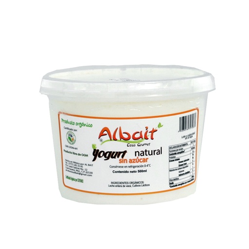 [7503016727037] Yogurt natural 500ml Albait Casa Gourmet