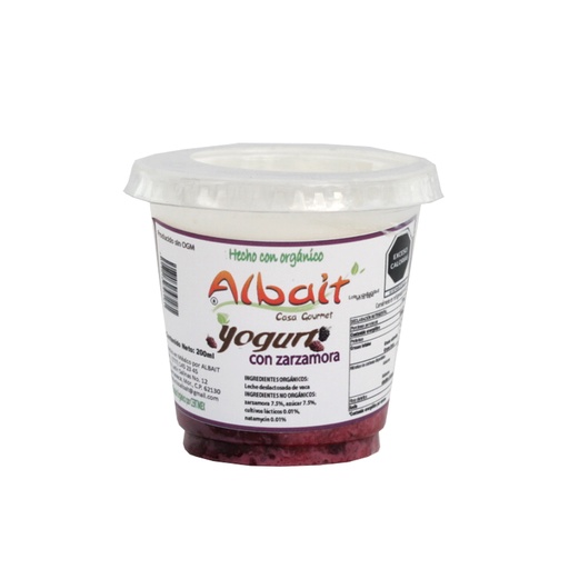 [7503016727181] Yogurt de zarzamora 200ml  Albait Casa Gourmet