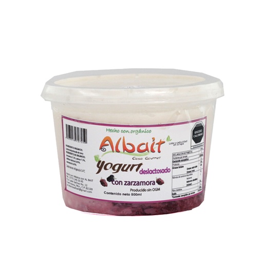 [7503016727259] Yogurt deslactosado zarzamora 500ml Albait Casa Gourmet