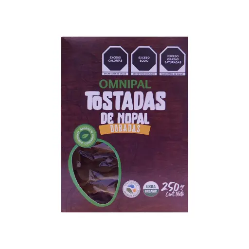 [7503025477077] Tostadas de nopal doradas 250 g Omnipal