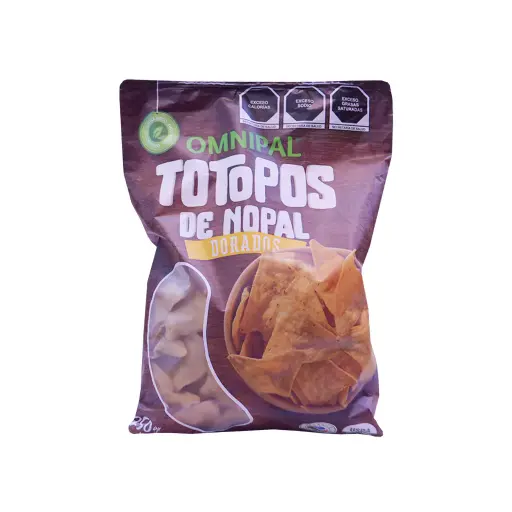 [7503025477091] Totopos de nopal dorados 250 g Omnipal