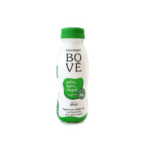 [7501639312746] Yoghurt para beber con piña apio y nopal 250 ml Bové