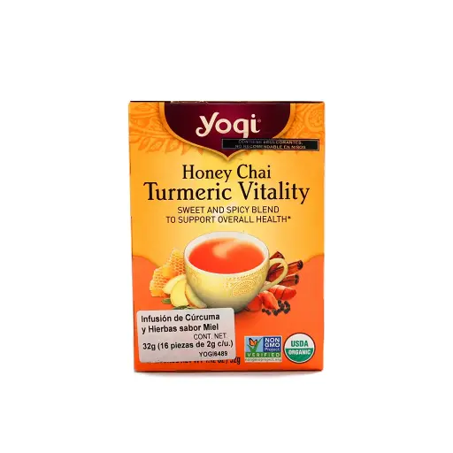 [076950206489] Infusión sabor cúrcuma y miel 32 g Yogi