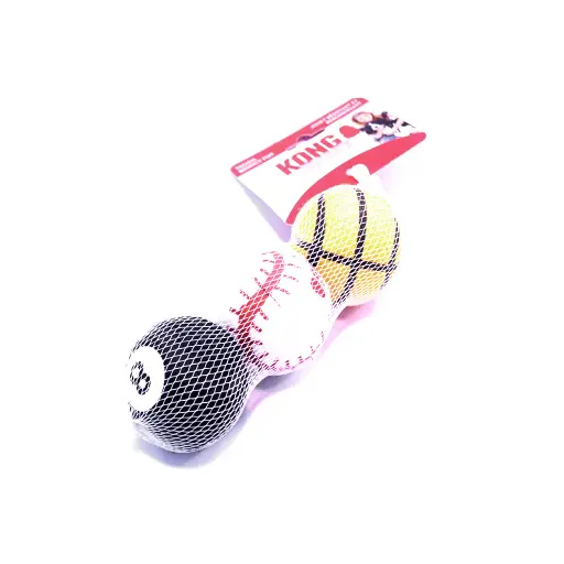 [35585775630] Pelotas medianas sport para perro 3 pzas Kong