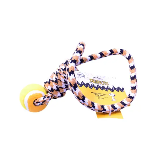 [7503032591193] Juguete cuerda con pelota para perro pza Peanuts