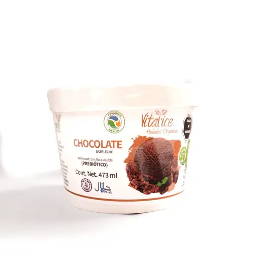 [7502258961063] Helado sabor chocolate 473 ml Vital'ice