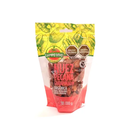 [7502236173839] Nuez pecana garapiñada en mitades 110 g Campo Vivo