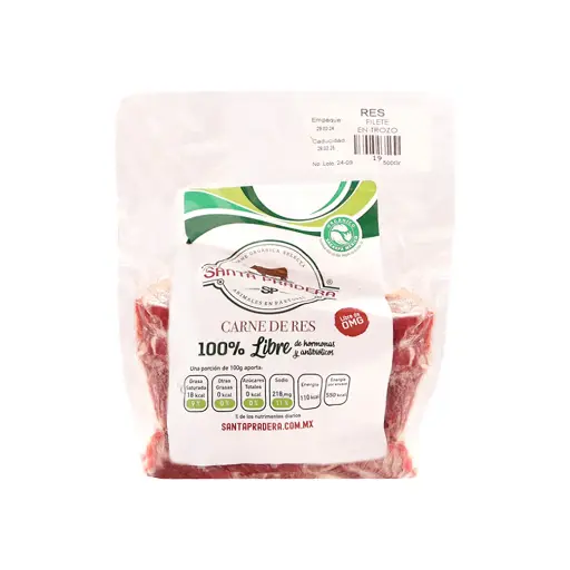 [019] Filete de res en trozo 500 g Santa pradera