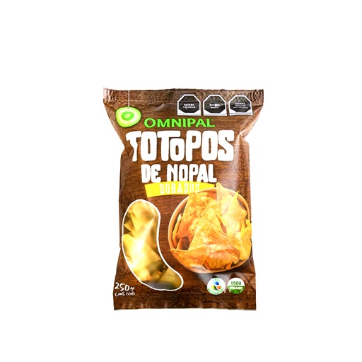 [7503025477084] Totopos de nopal horneados 250 g Omnipal