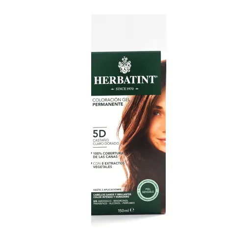 [8016744805926] Tinte 5D castaño claro dorado150 ml Herbatint