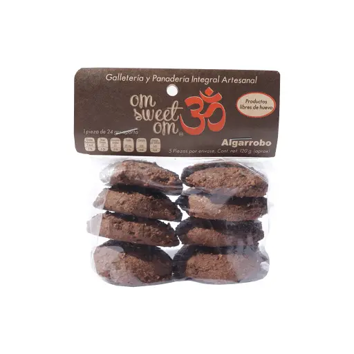 [7500462588632] Galleta integral con algarrobo 120 g aprox. Om Sweet Om