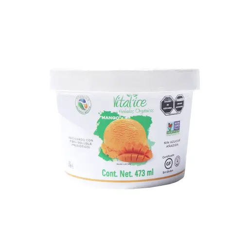 [7502258961292] Helado sabor mango 473 ml Vital'ice
