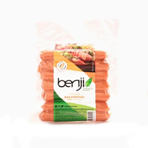 [7500463581502] Salchicha vegana de trigo 350 g Benji