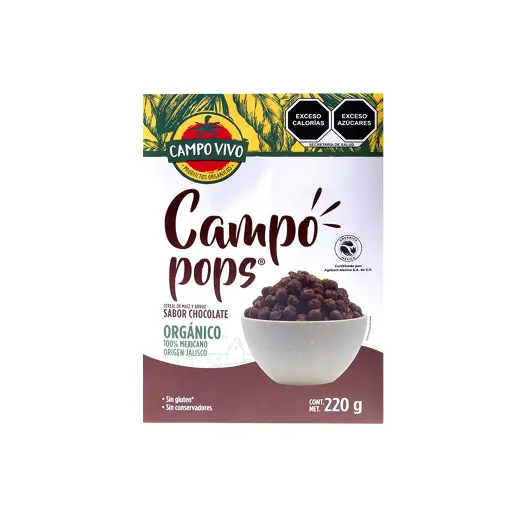 [7502236172214] Cereal campo pops 220 g Campo Vivo
