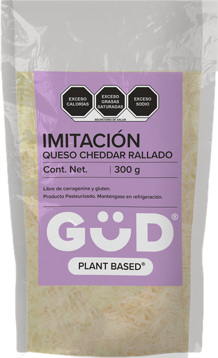 [7501639309531] Imitación de queso cheddar rallado 300 g Gud