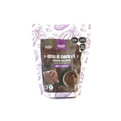 [674896001399] Gotas de chocolate 80% cacao 500 g Cacep