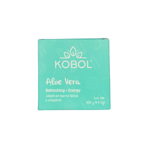 [7502308120068] Jabón facial y corporal con aloe vera 125 g Kobol