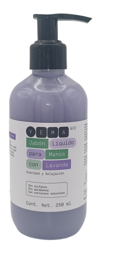 [7503049914640] Jabón líquido para manos lavanda 250 ml Yema
