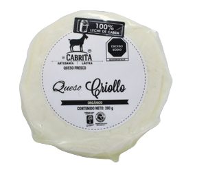 [7503009134057] Queso criollo de cabra 200 g La Cabrita