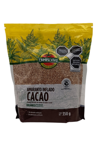 [7502236174348] Amaranto inflado cacao 350 g Campo Vivo