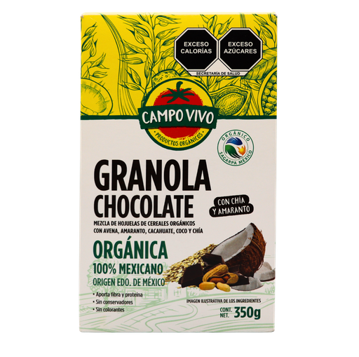 [7502236173426] Granola con chocolate 350 g Campo Vivo