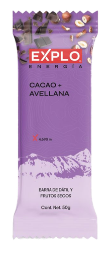 [7502236175147] Barra de cacao avellana y dátil 50g Explo