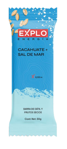 [7502236175130] Barra de cacahuate, sal de mar y dátil 50g Explo 