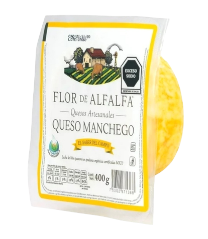 [7503002671443] Queso Manchego 400 g Flor de alfalfa