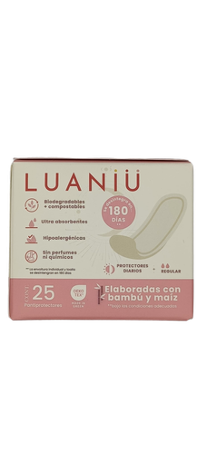 [7502288760001] Toallas Femeninas pantiprotectores Bio 25 piezas Luaniu