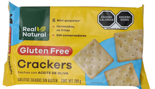 [7503024877588] Galletas saladas sin gluten 200 g Real Natural