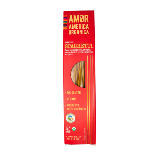 [7595237000419] Pasta trigrano vegetales spaghetti 227 g América Orgánica
