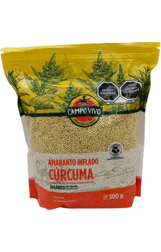 [7502236174331] Amaranto inflado orgánico con cúrcuma 300 g Campo Vivo Arc