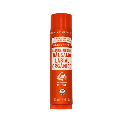 [018787506509] Bálsamo labial naranja jengibre 4 g Dr. Bronner’s