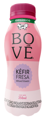[7501639313347] Kéfir deslactosado fresa orgánico 250 ml Bové