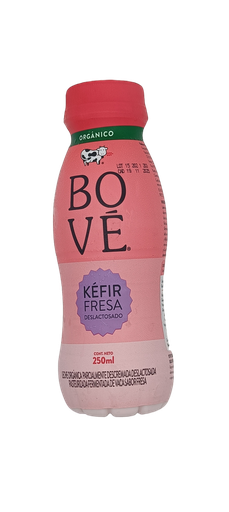 [7501639313347] Kéfir deslactosado fresa orgánico 250 ml Bové