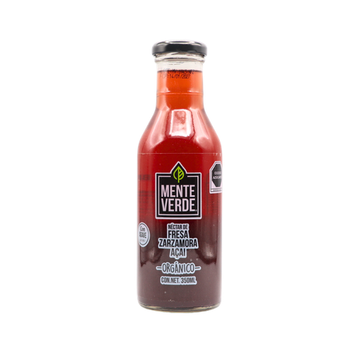 [7503013909559] Néctar de fresa zarzamora acai 350 ml Mente verde 