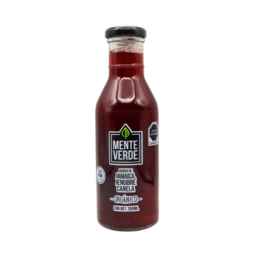 [7503013909535] Bebida de jamaica jengibre canela 350 ml Mente verde 