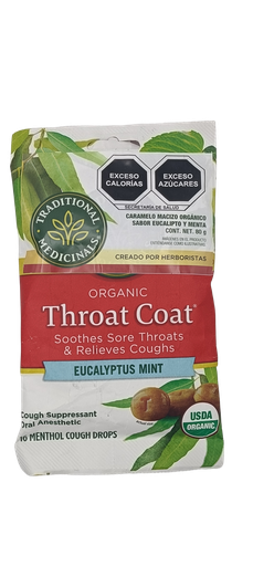 Caramelos macizos orgánicos menta y eucalipto 80 g Traditional Medicinals