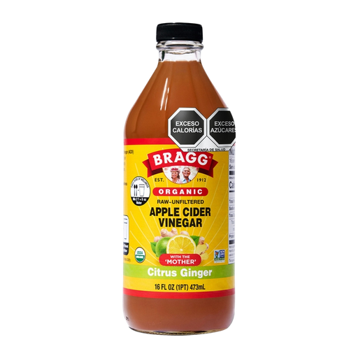 [74305016165] Vinagre de manzana orgánico con cítricos 473 ml Bragg