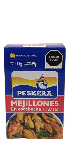 [7501108101598] Mejillones en escabeche 13/18 111 g Peskera